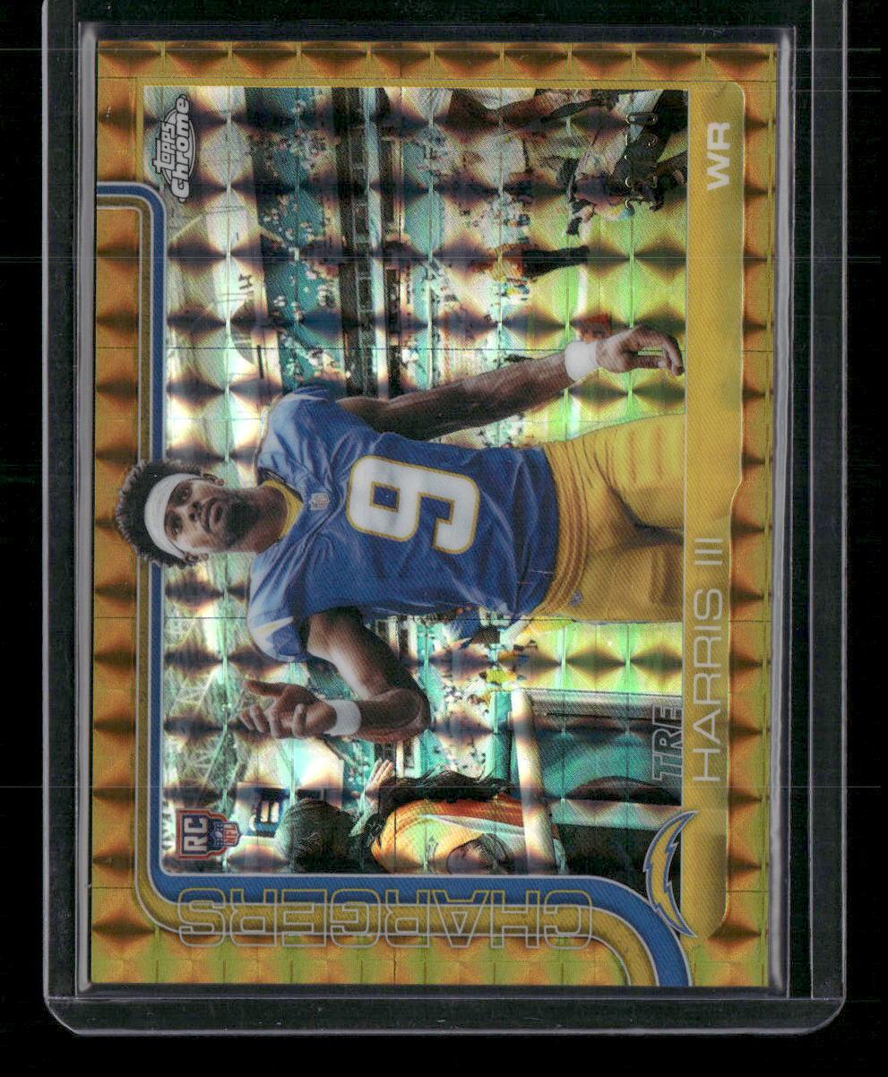 2025 Topps Chrome Tre Harris Image Variation Gold Mosaic Refractor #/50
