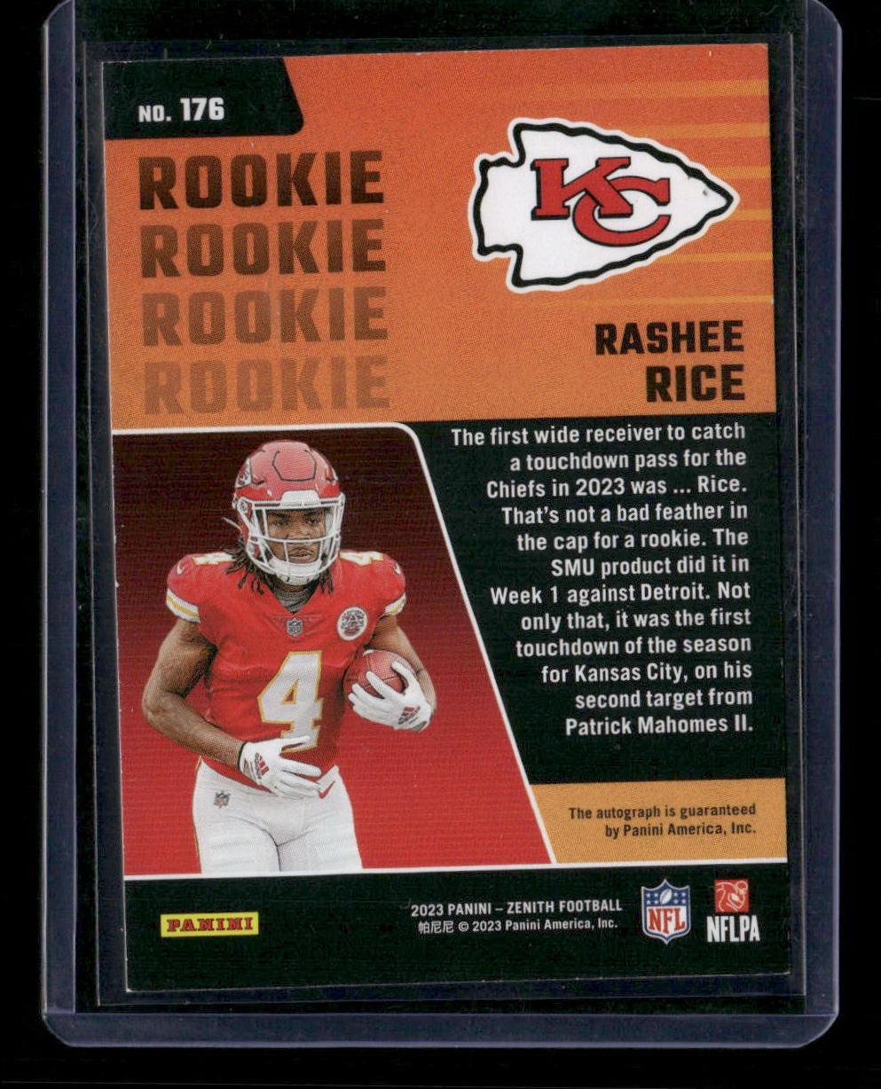 2023 Panini Zenith #176 Rashee Rice Autographs Red Zone