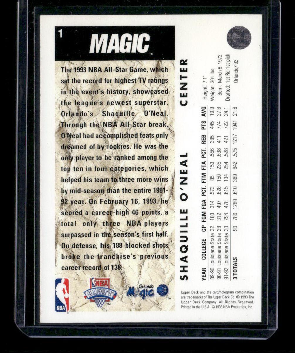 1992-93 Upper Deck European (French) #220 Shaquille O'Neal