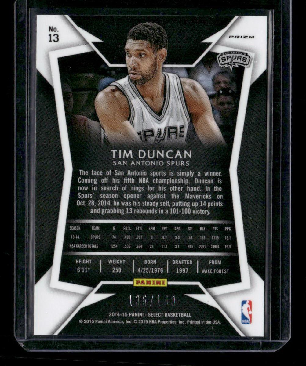 2014-15 Panini Select #13 Tim Duncan