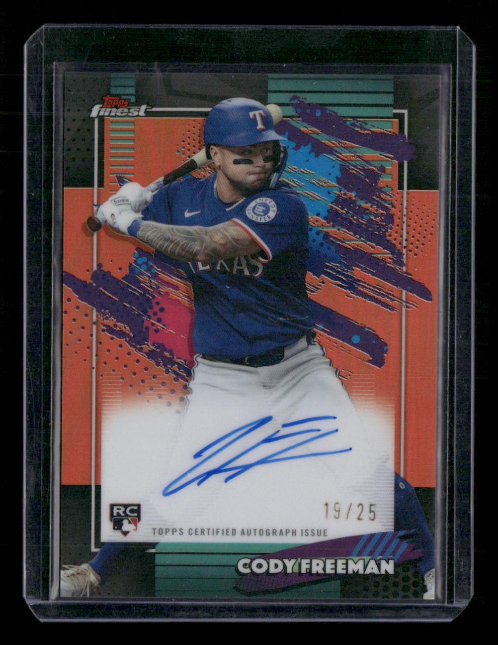 2026 Finest #FA-CFR Cody Freeman Finest Autographs Orange Refractor #/25