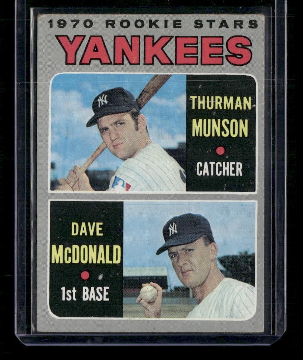 1970 Topps #189 Yankees 1970 Rookie Stars (Thurman Munson / Dave McDonald)