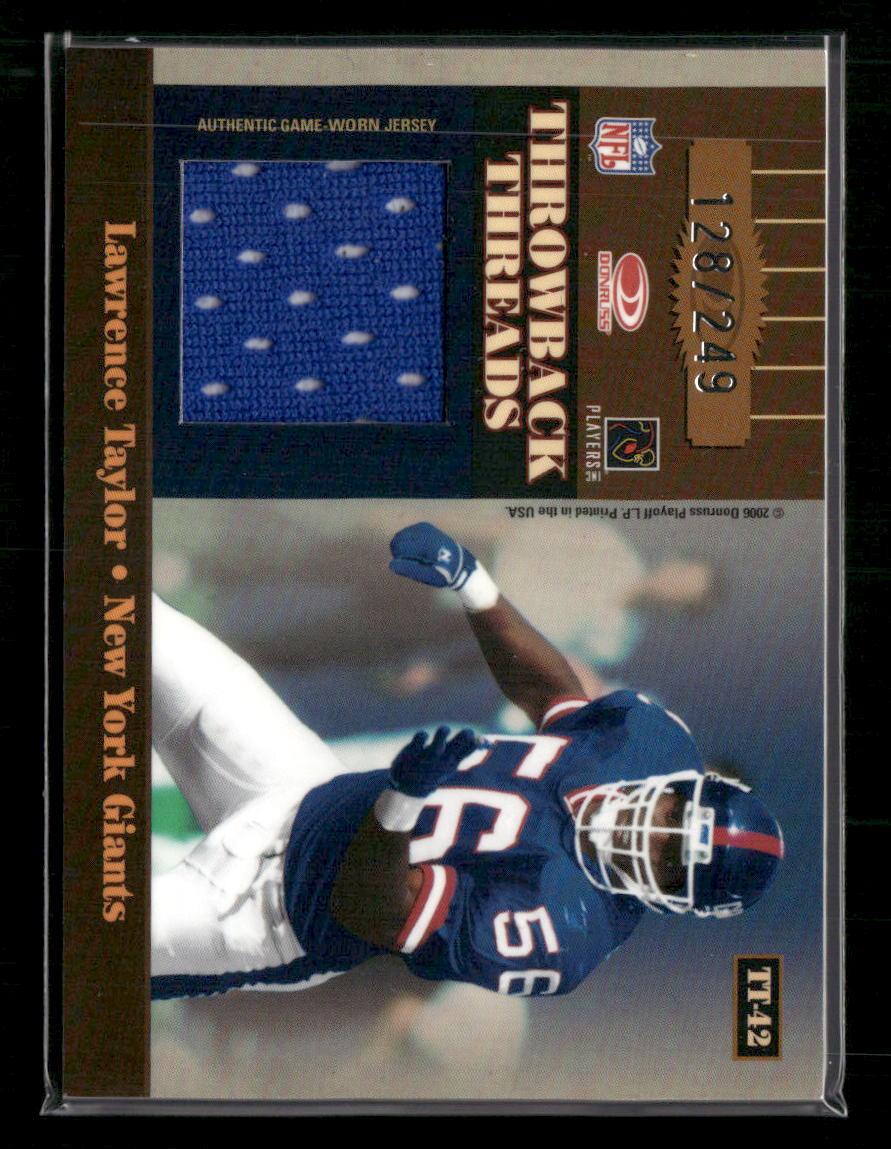 2006 Donruss Elite #TT-23 Lawrence Taylor Ronnie Lott Throwback Threads #/249