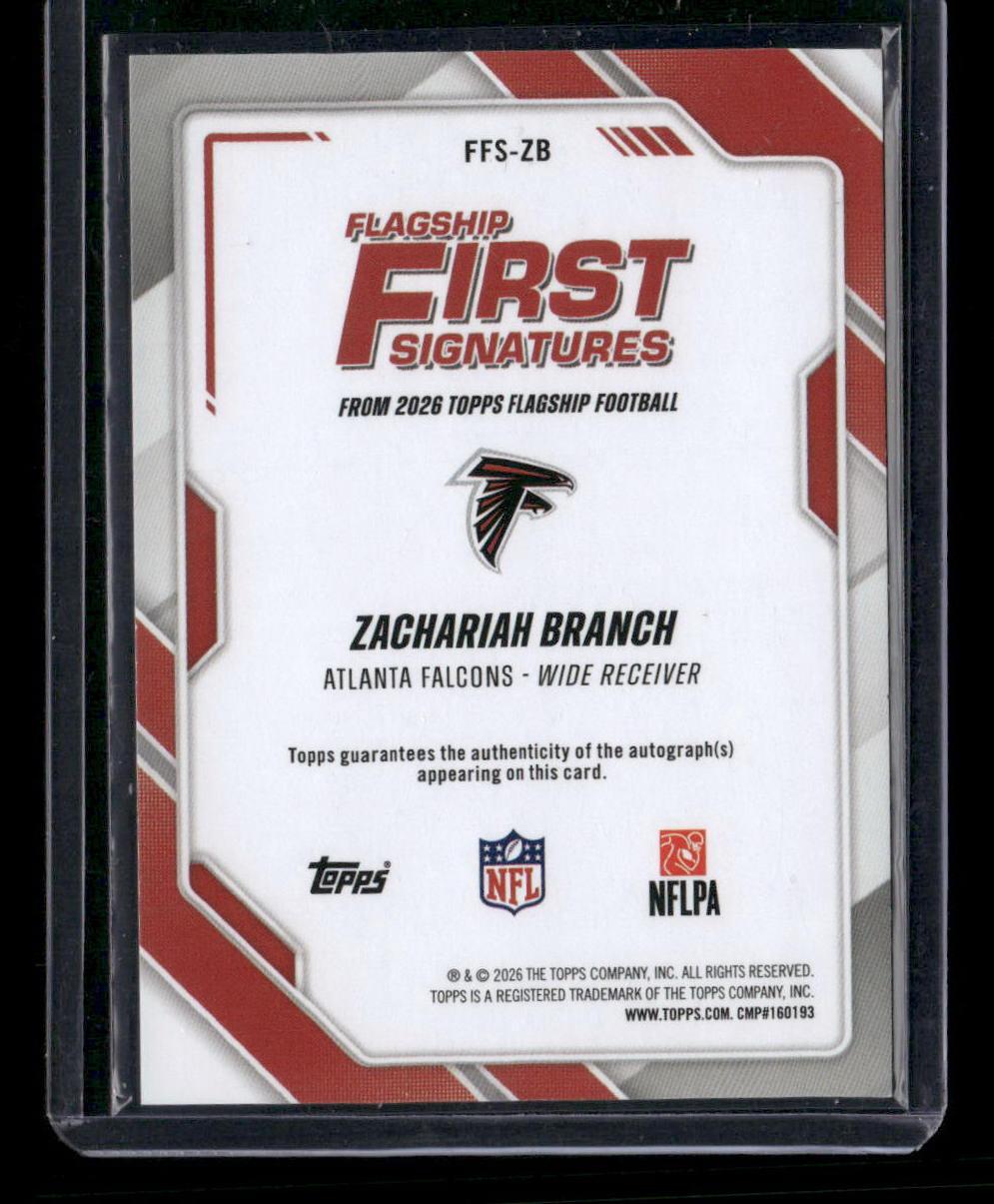 2026 Topps Flagship #FFS-ZB Zachariah Branch Flagship First Signatures