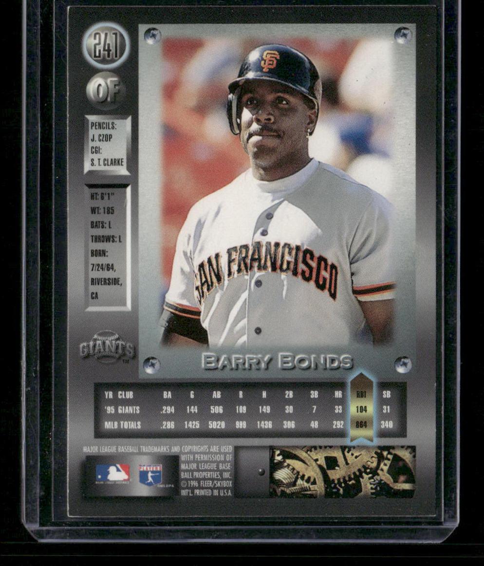 1996 Metal Universe #241 Barry Bonds