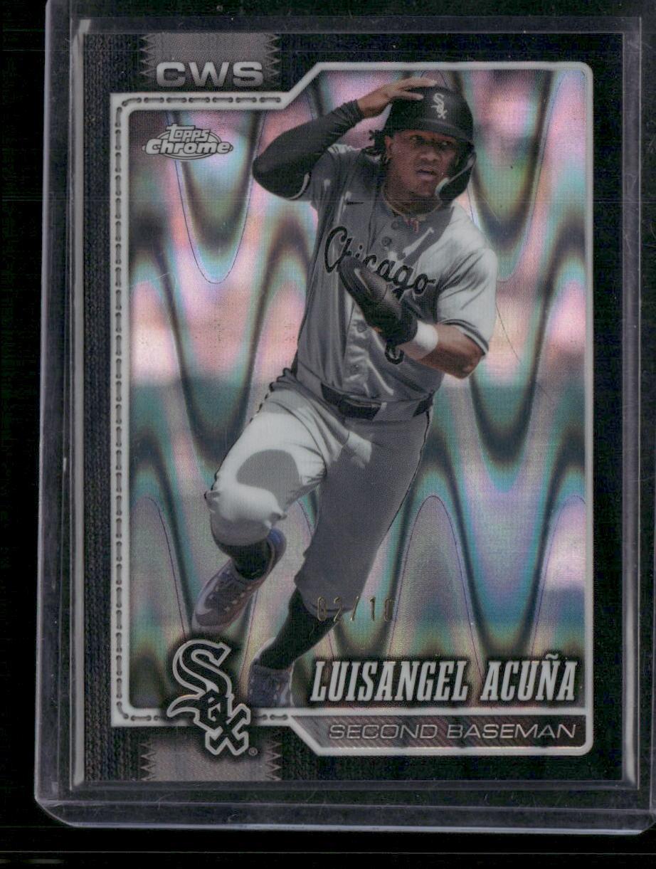 2026 Topps Chrome #33 Luisangel Acuña Black Raywave Refractor #/10
