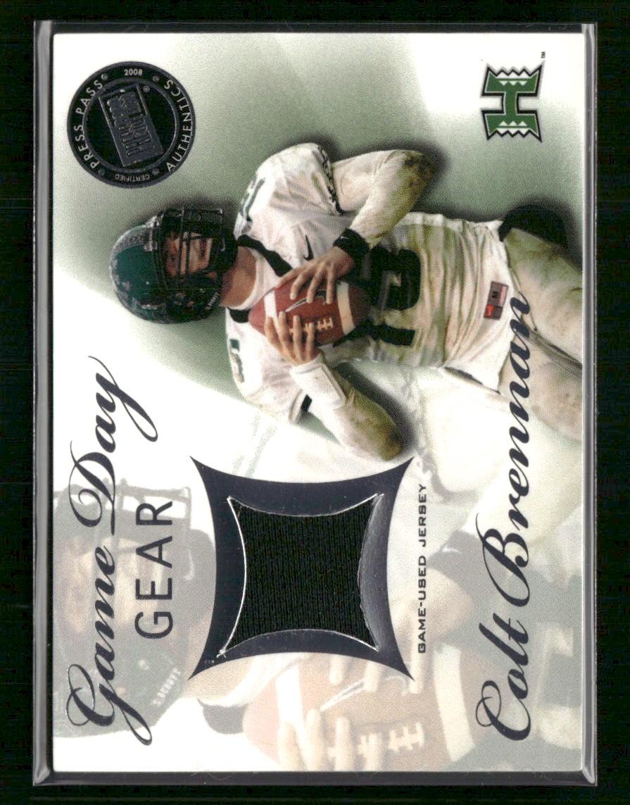 2008 Press Pass SE #GDG-CB Colt Brennan Game Day Gear Jerseys
