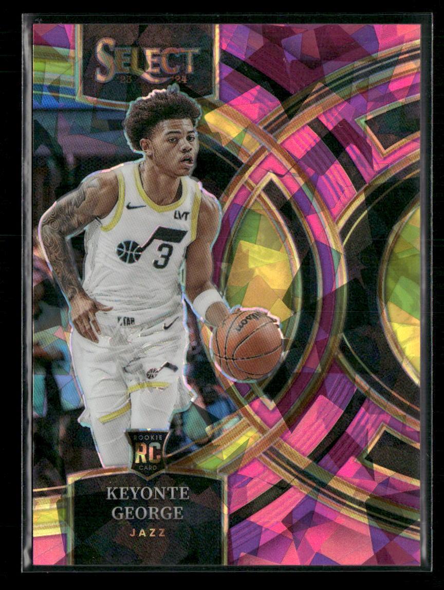 2023-24 Panini Select #109 Keyonte George Pink Cracked Ice Prizm #/99