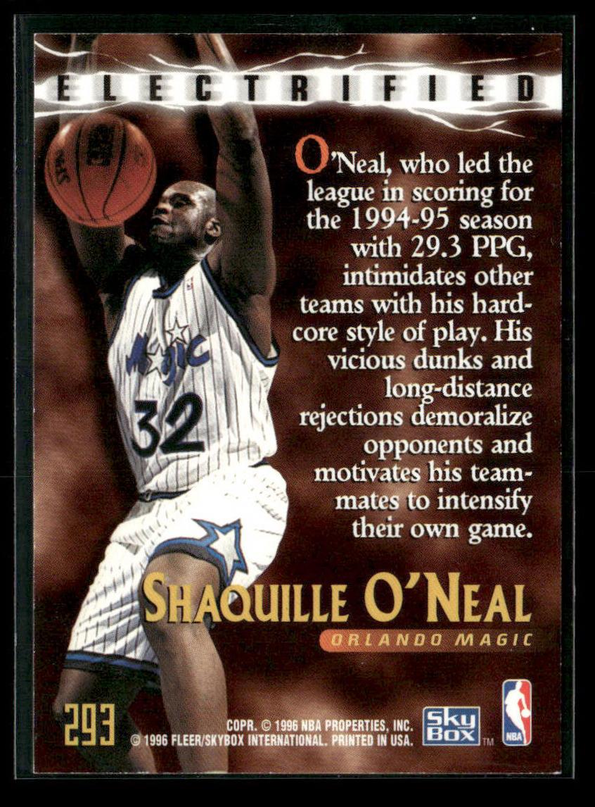 1995-96 SkyBox Premium #293 Shaquille O'Neal