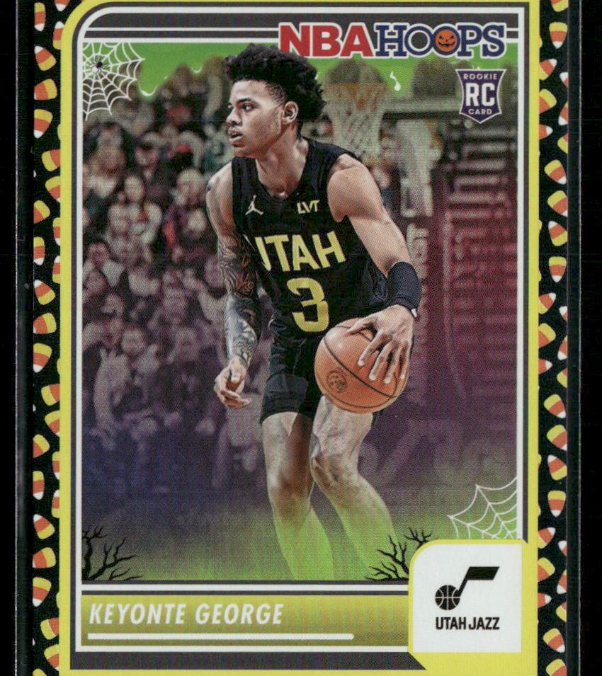 2023-24 Hoops Haunted Hoops #98 Keyonte George Candy Corn SP