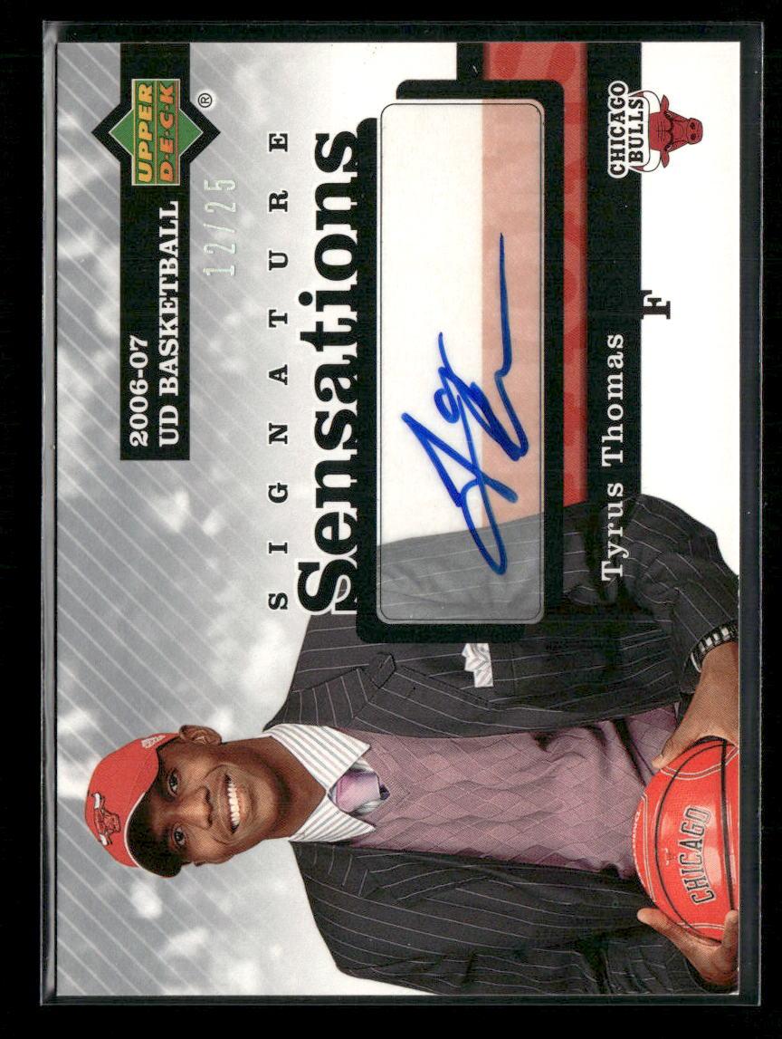 2006 Upper Deck Tyrus Thomas Signature Sensations Auto #/25