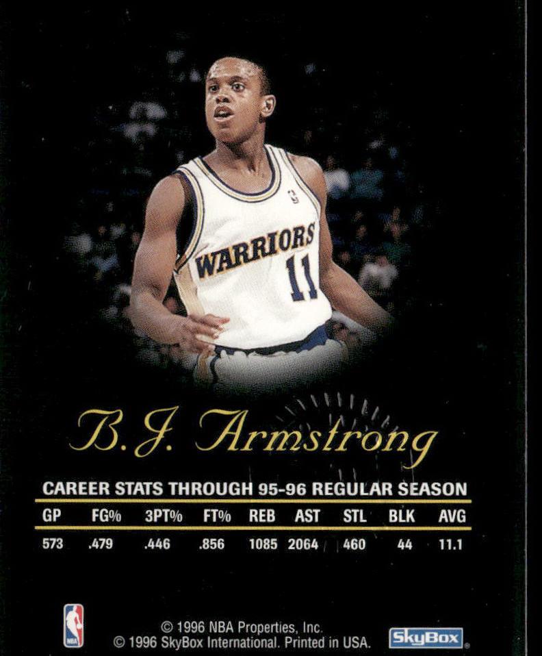 1996-97 SkyBox Premium #NNO B.J. Armstrong Autographics Black Ink