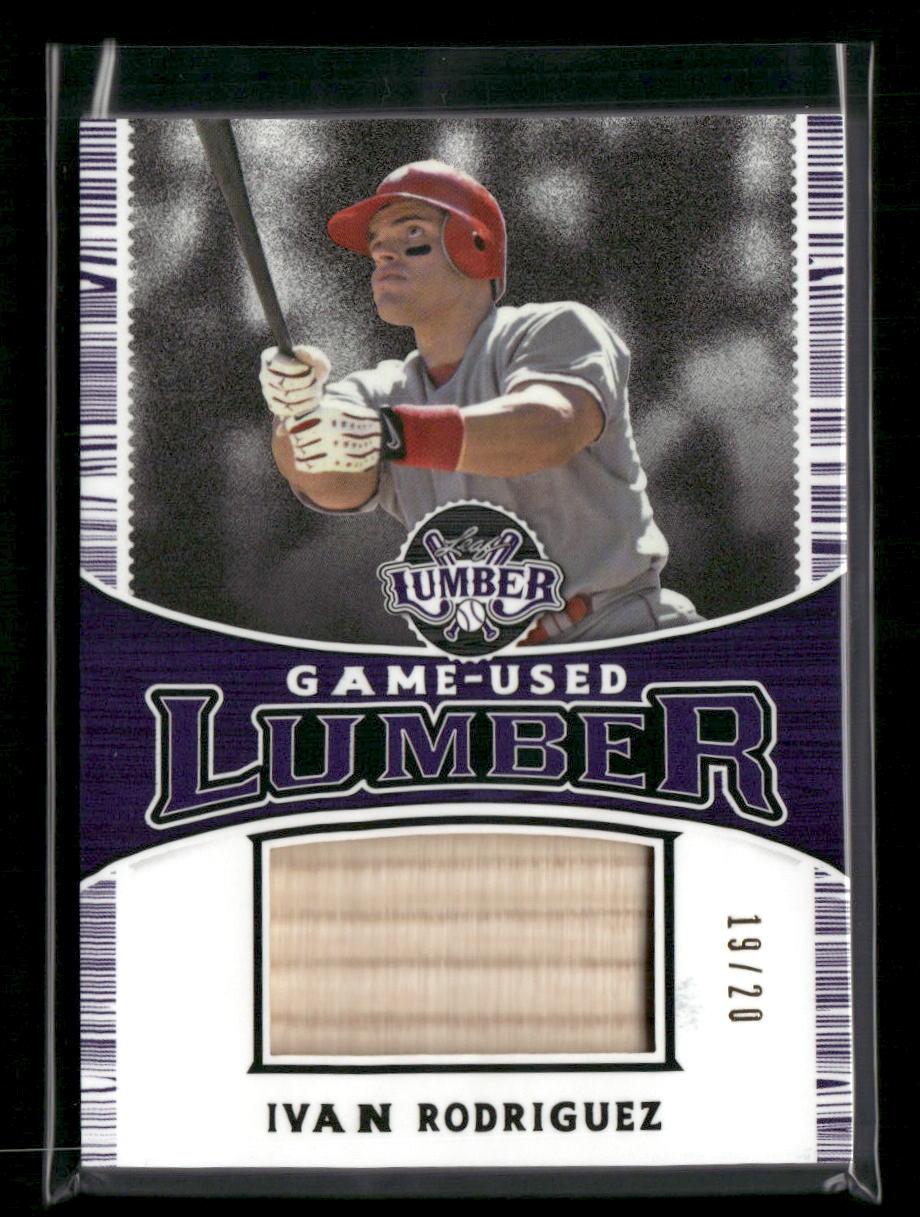 2024 Leaf Lumber Ivan Rodriguez Bat Relic #/20