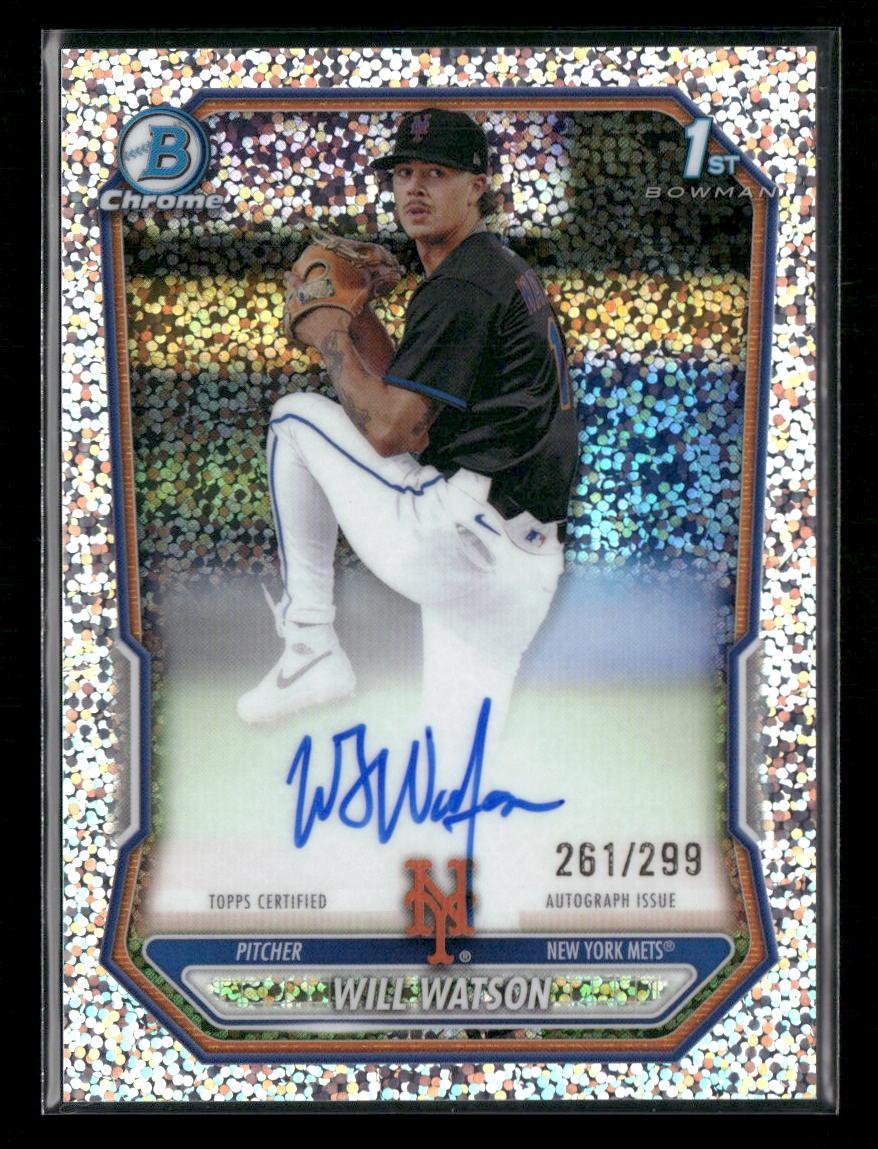 2026 Bowman Chrome Will Watson 1st Bowman Speckle Refractor Auto #/299