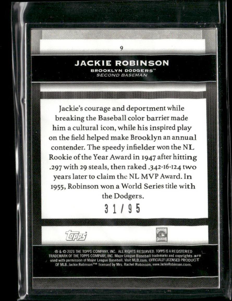 2021 Topps Transcendent Collection Jackie Robinson Metal Frame #/95