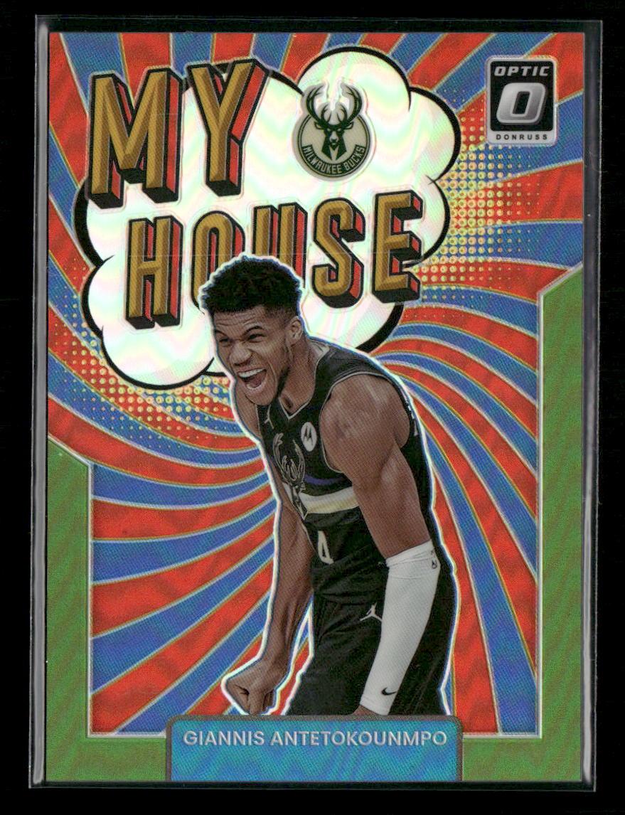 2021-22 Donruss Optic #4 Giannis Antetokounmpo My House Green #/149