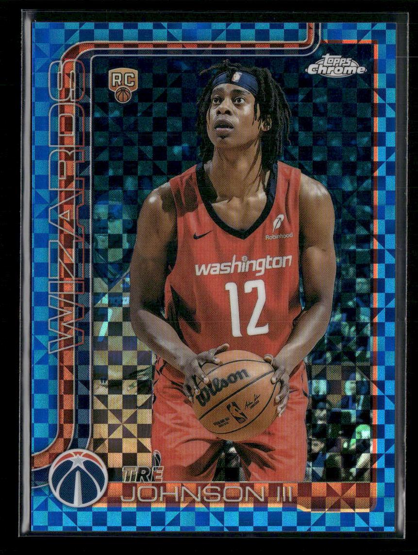2025-26 Topps Chrome #256 Tre Johnson III Blue Xfractor