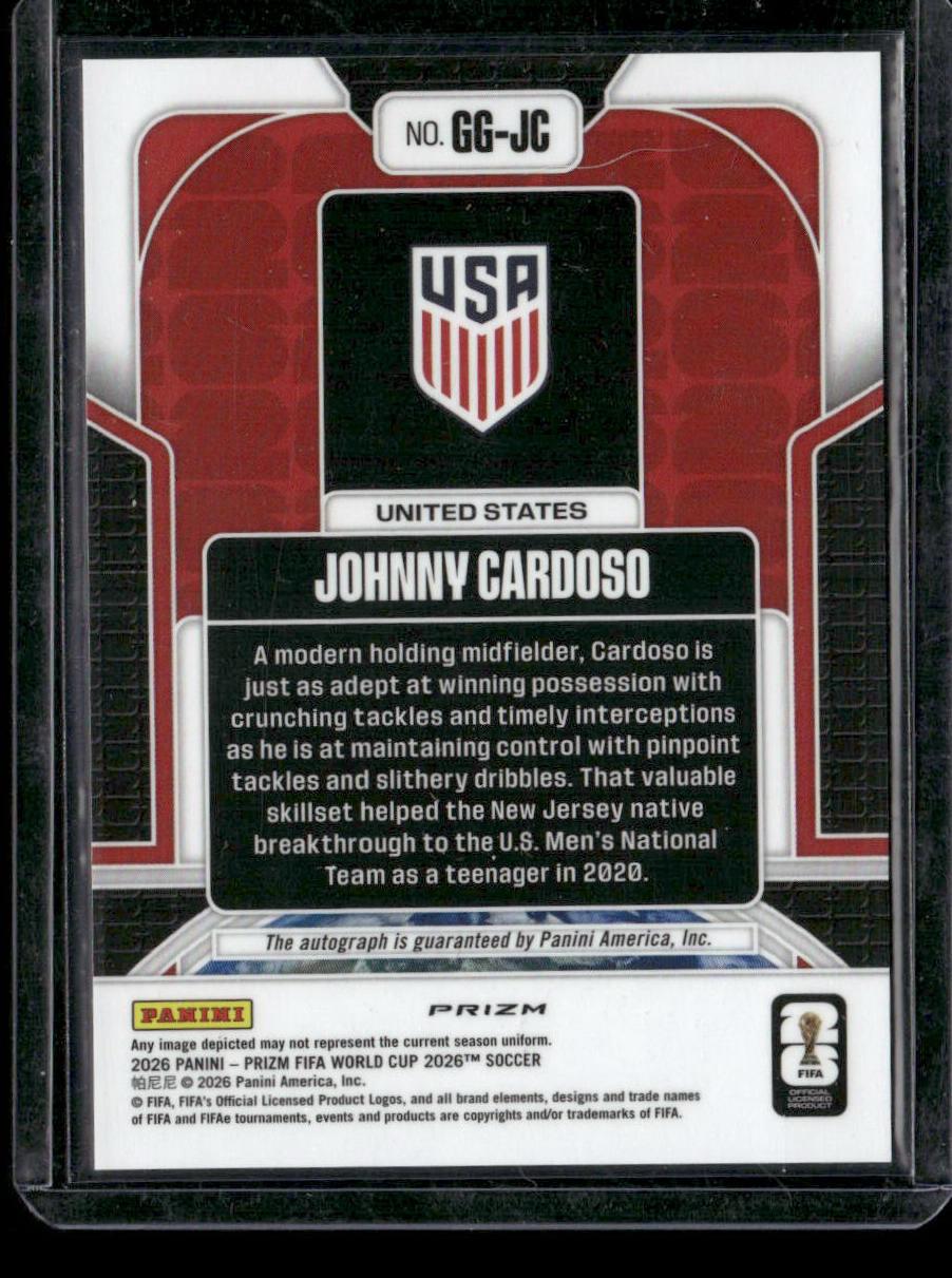 2026 Panini Prizm FIFA World Cup #GG-JC Johnny Cardoso Global Graphs Wave Prizm