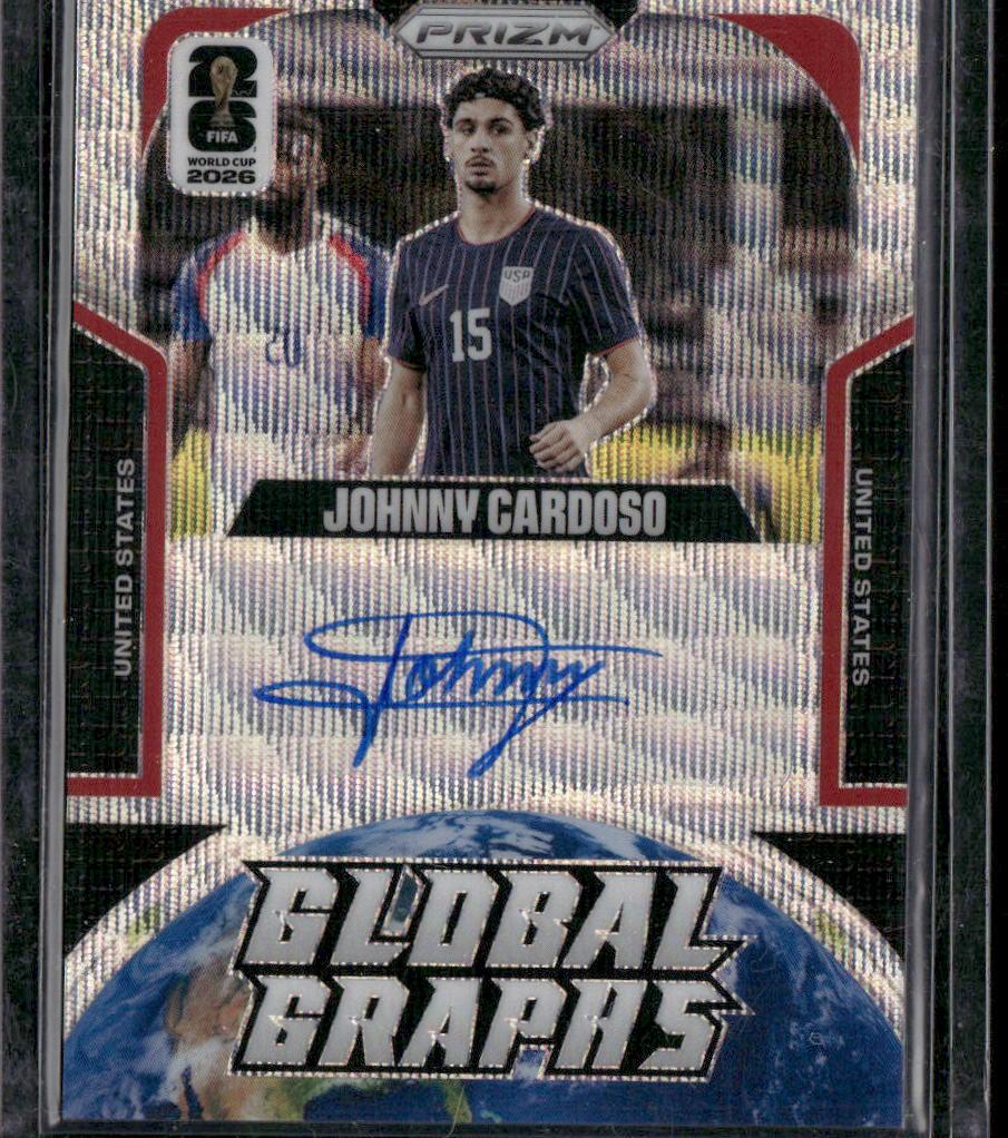 2026 Panini Prizm FIFA World Cup #GG-JC Johnny Cardoso Global Graphs Wave Prizm