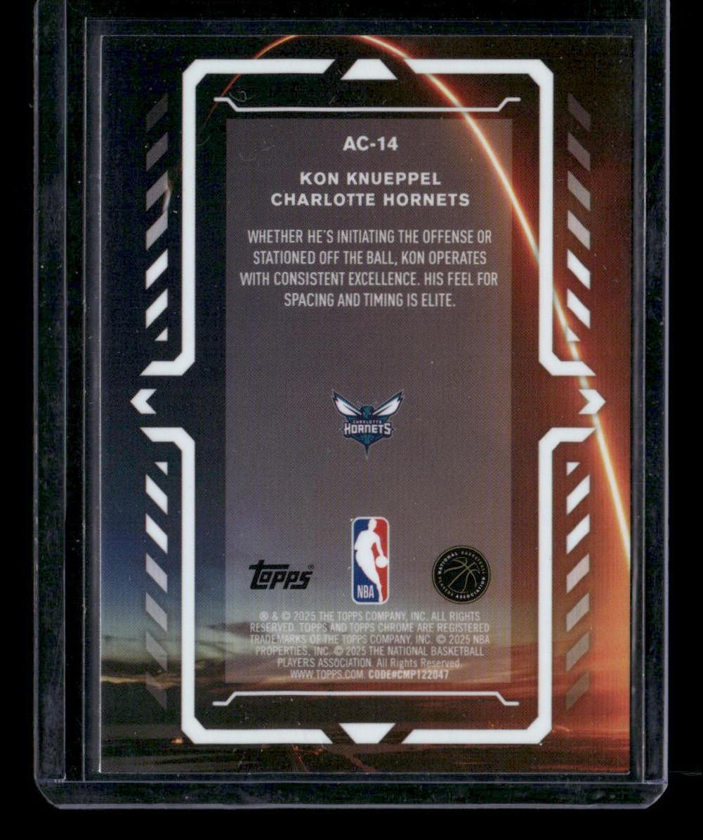 2025-26 Topps Chrome #AC-14 Kon Knueppel Activators RayWave Refractor