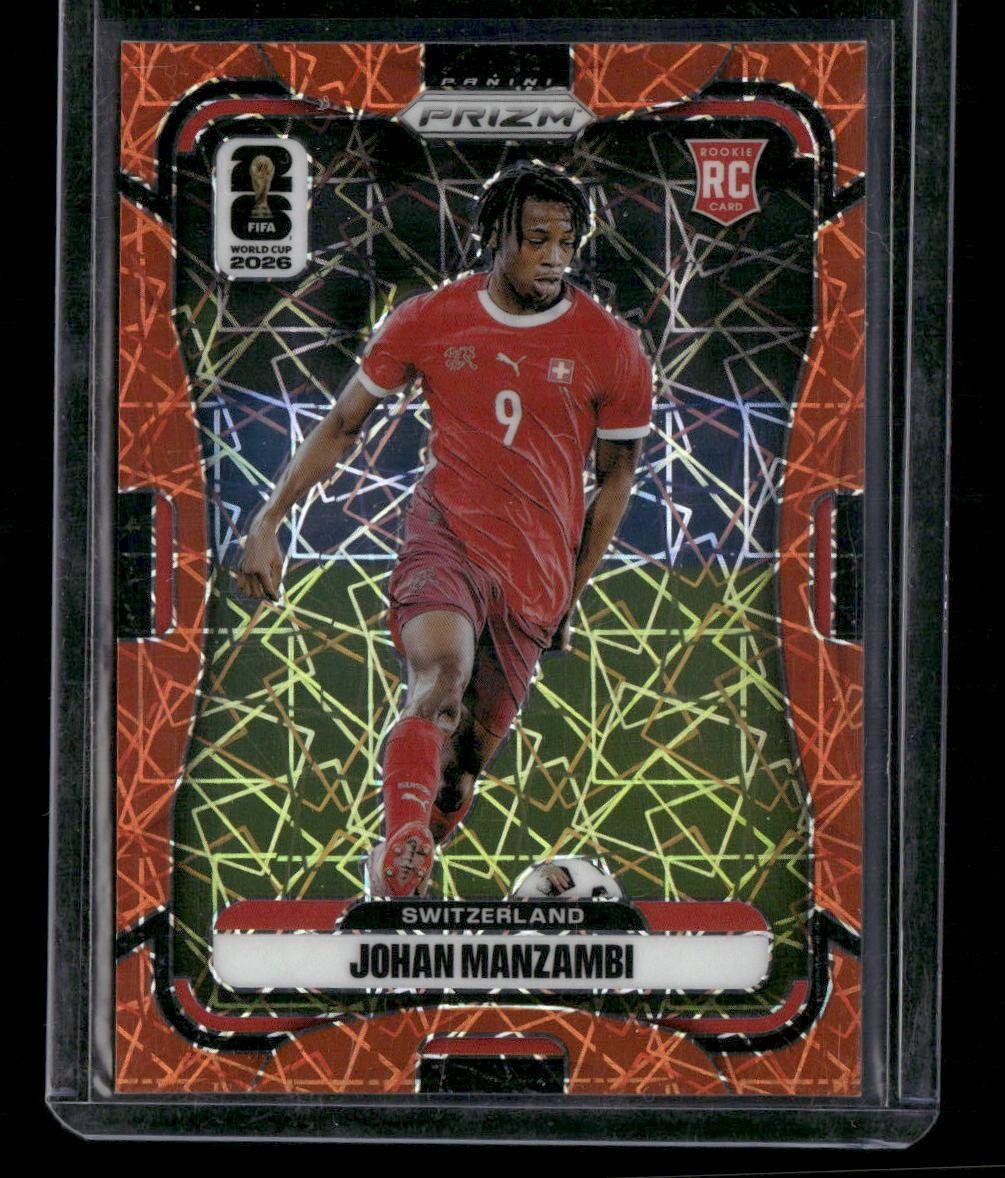 2026 Panini Prizm FIFA World Cup #419 Johan Manzambi Orange Lazer Prizm #/260