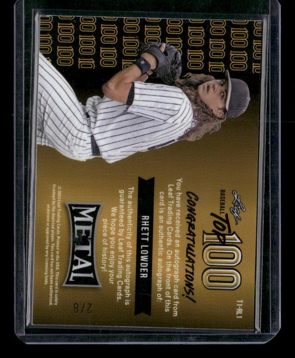 2023 Leaf Metal Rhett Lowder Top 100 Auto #/8