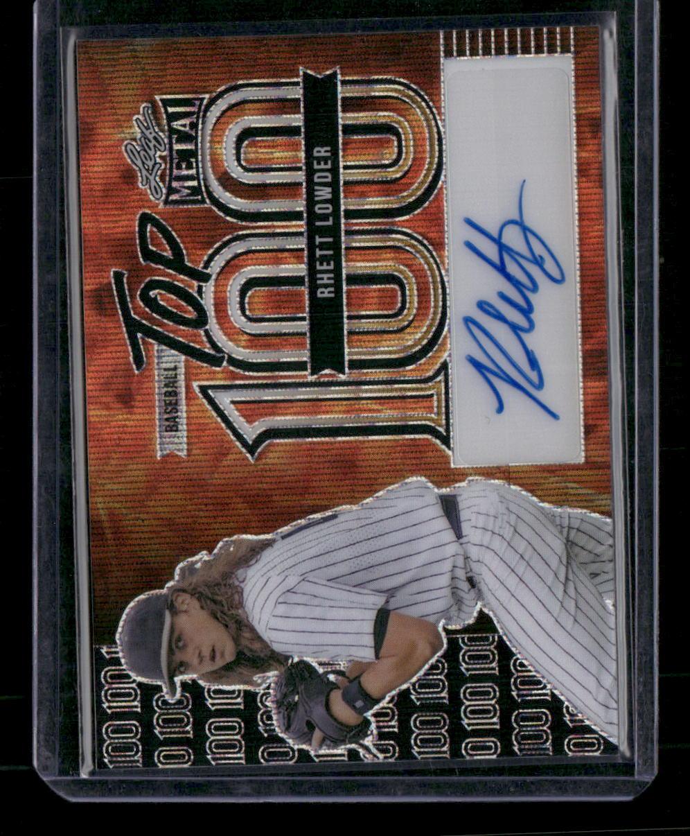 2023 Leaf Metal Rhett Lowder Top 100 Auto #/8