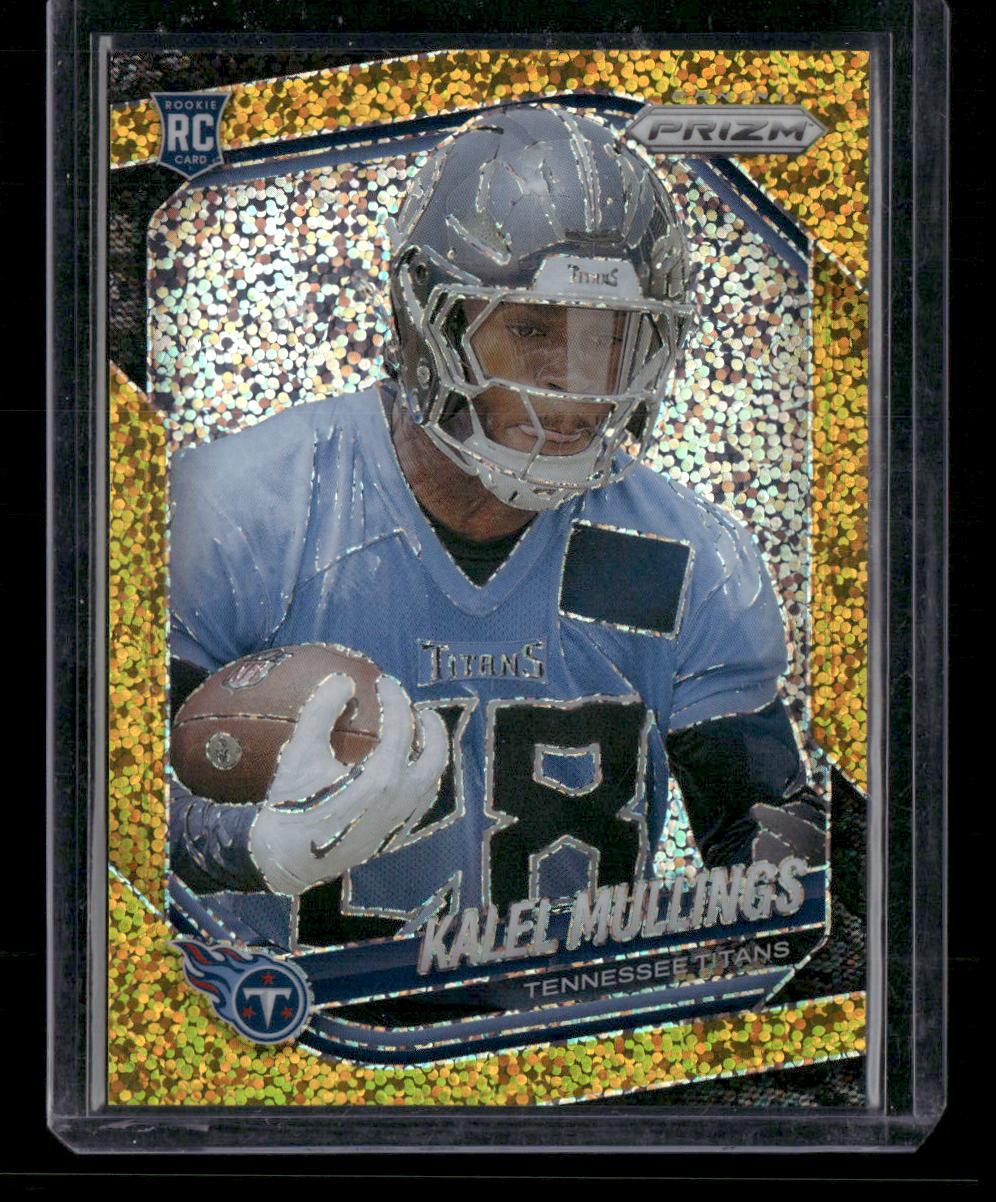 2025 Panini Prizm #385 Kalel Mullings Gold Sparkle #/24