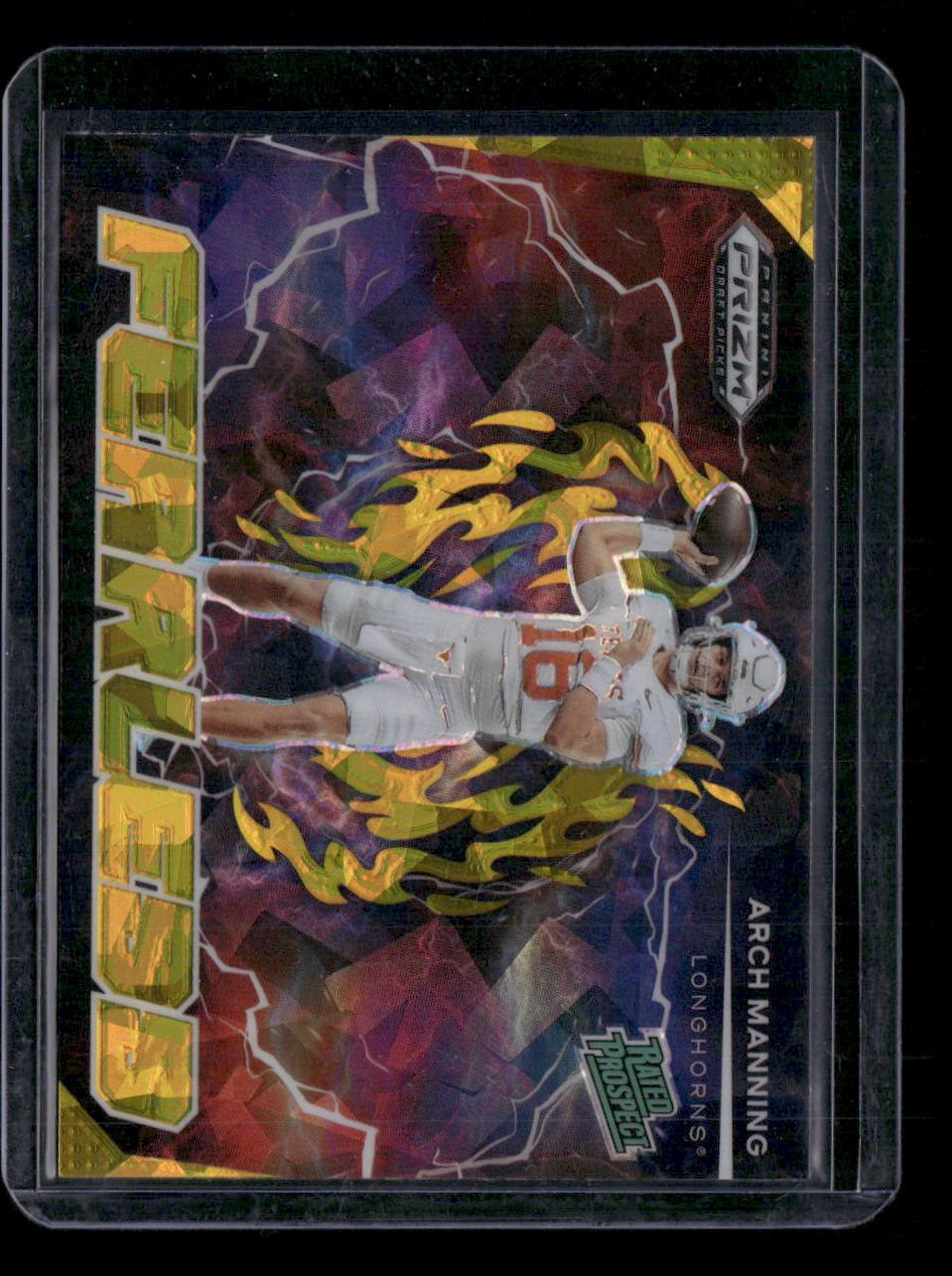 2025 Panini Prizm Draft Picks #F-AMG Arch Manning Fearless Gold Ice