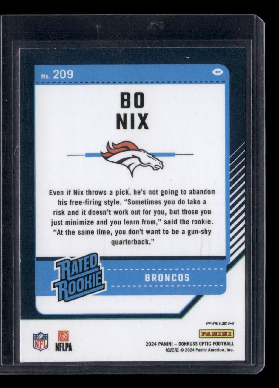 2024 Donruss Optic #209 Bo Nix Purple Scope