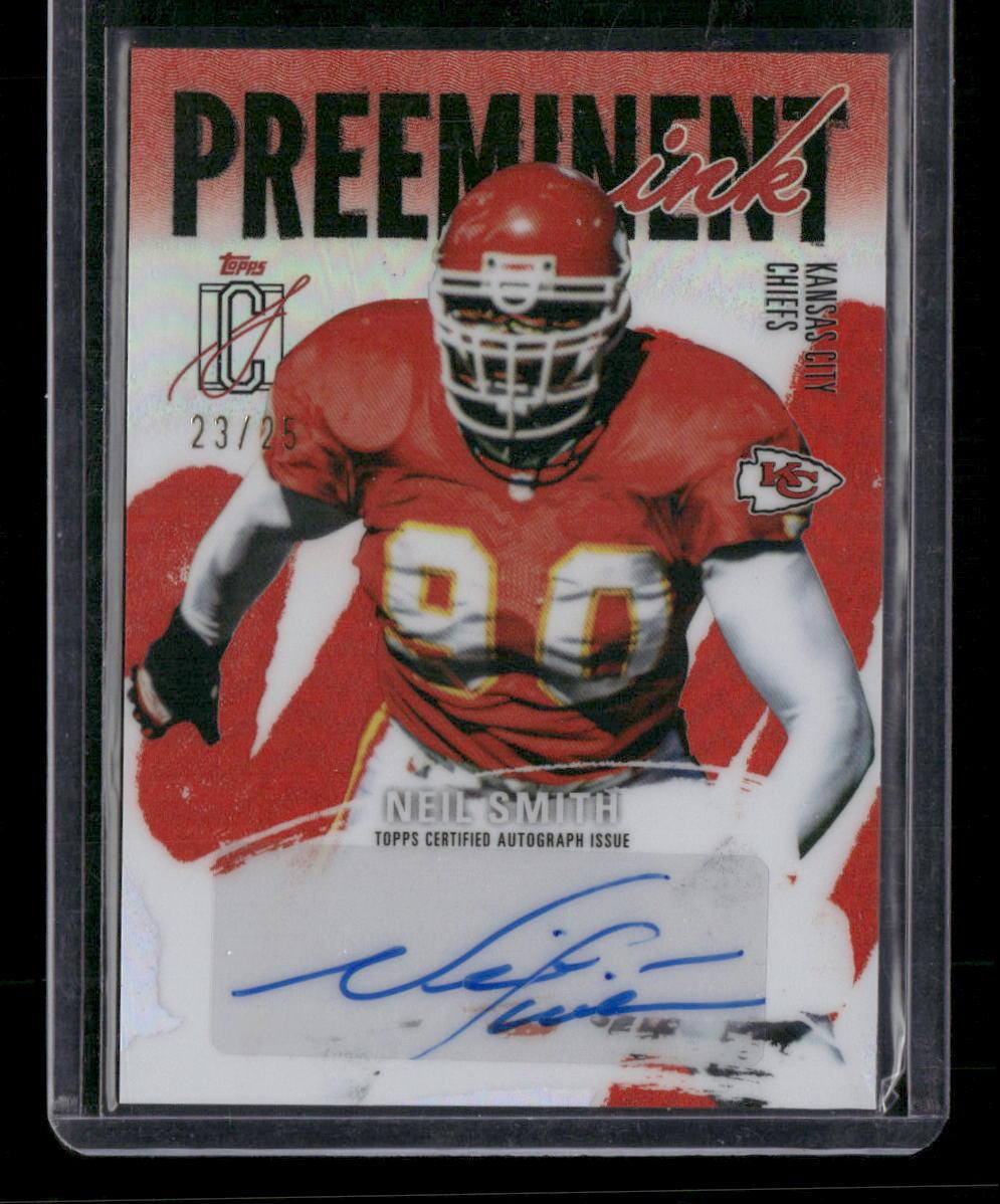 2025 Topps Signature Class #PI-NS Neil Smith Preeminent Ink Red Refractor #/25