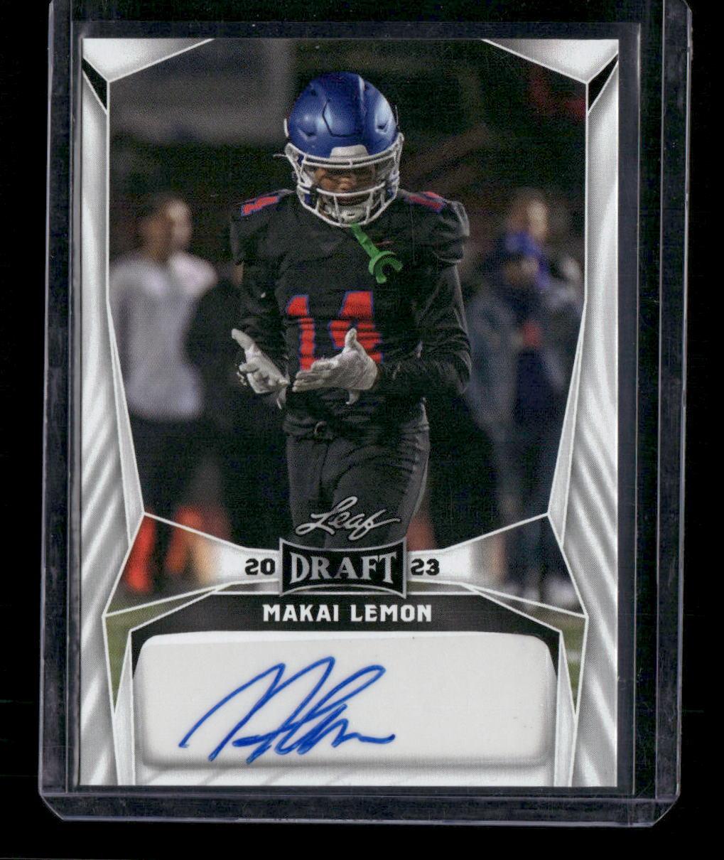 2023 Leaf Draft #BA-ML1 Makai Lemon Autographs