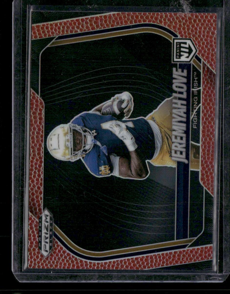 2025 Panini Prizm Black #189 Jeremiyah Love Prizm Leather #/225