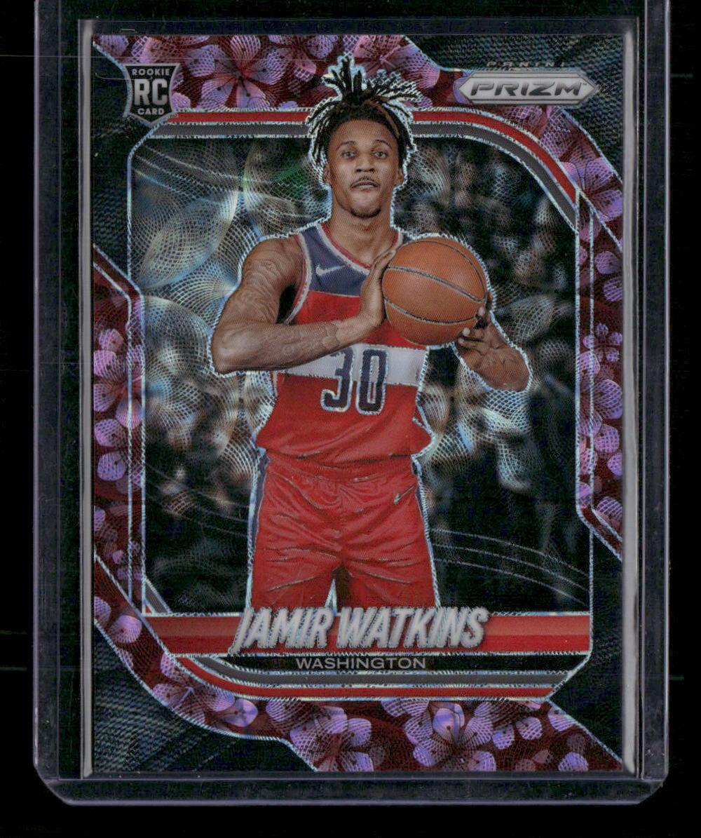 2025-26 Panini Prizm #34 Jamir Watkins Plum Blossom Prizm #/8