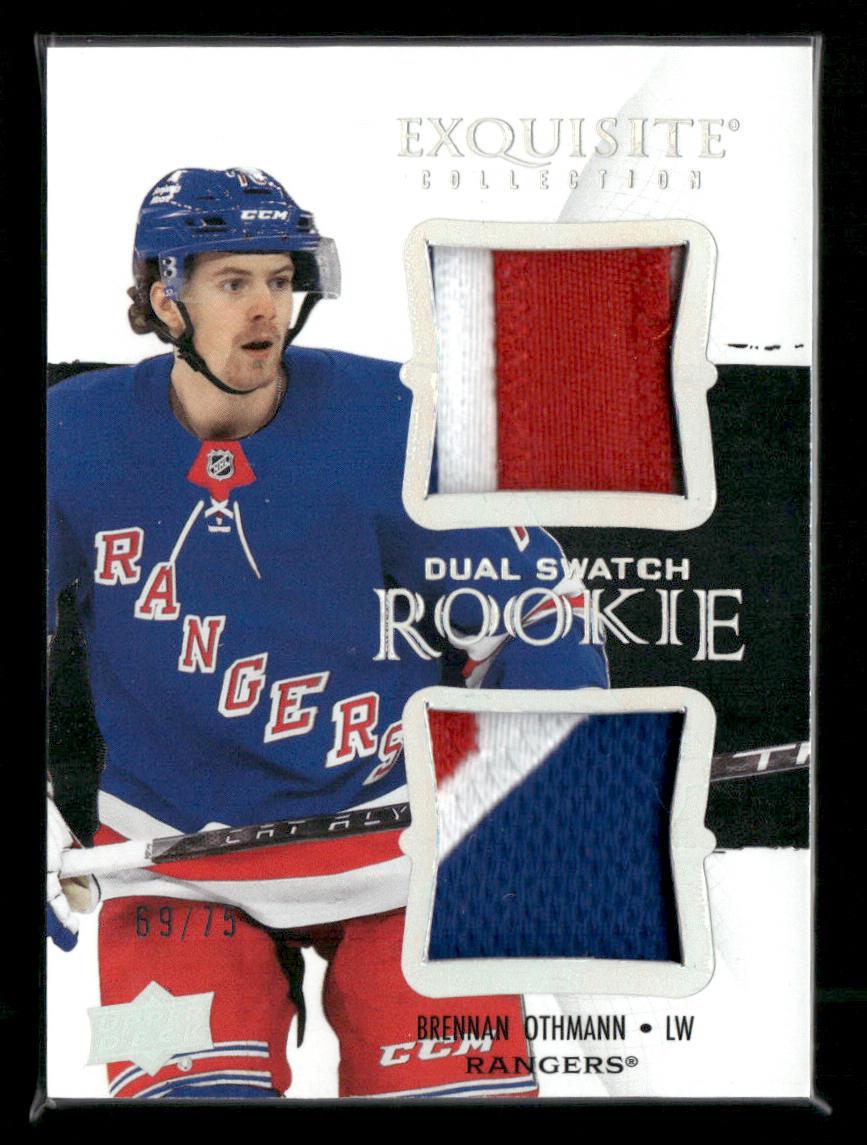 2024-25 Upper Deck Brennan Othmann Exquisite Collection Dual Swatch Rookies #/75