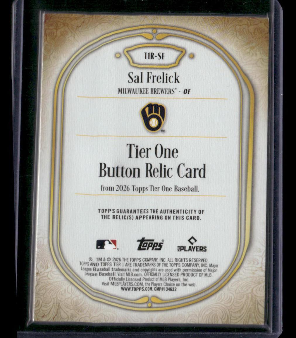 2026 Topps Tier One Sal Frelick Button Relic #/5