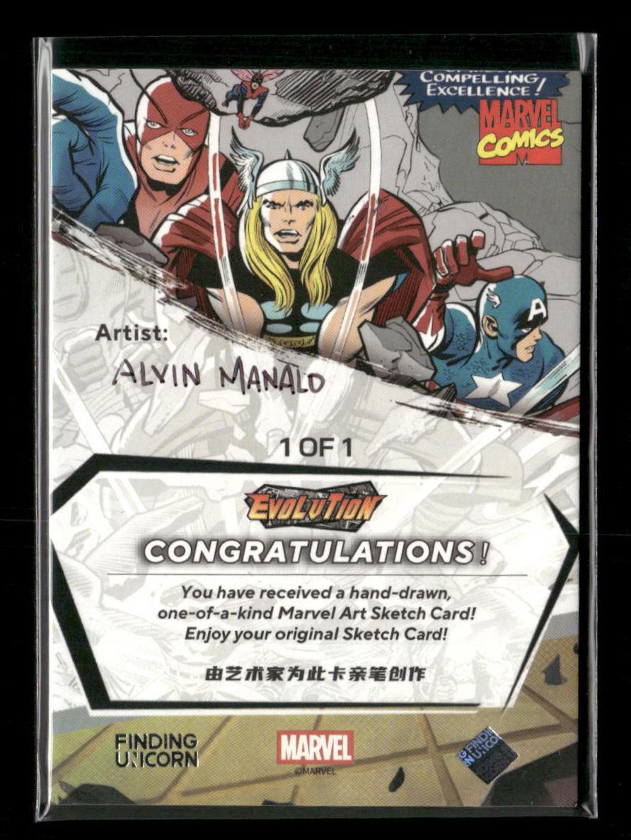 Marvel Finding Unicorn Beast #1/1 Sketch Card