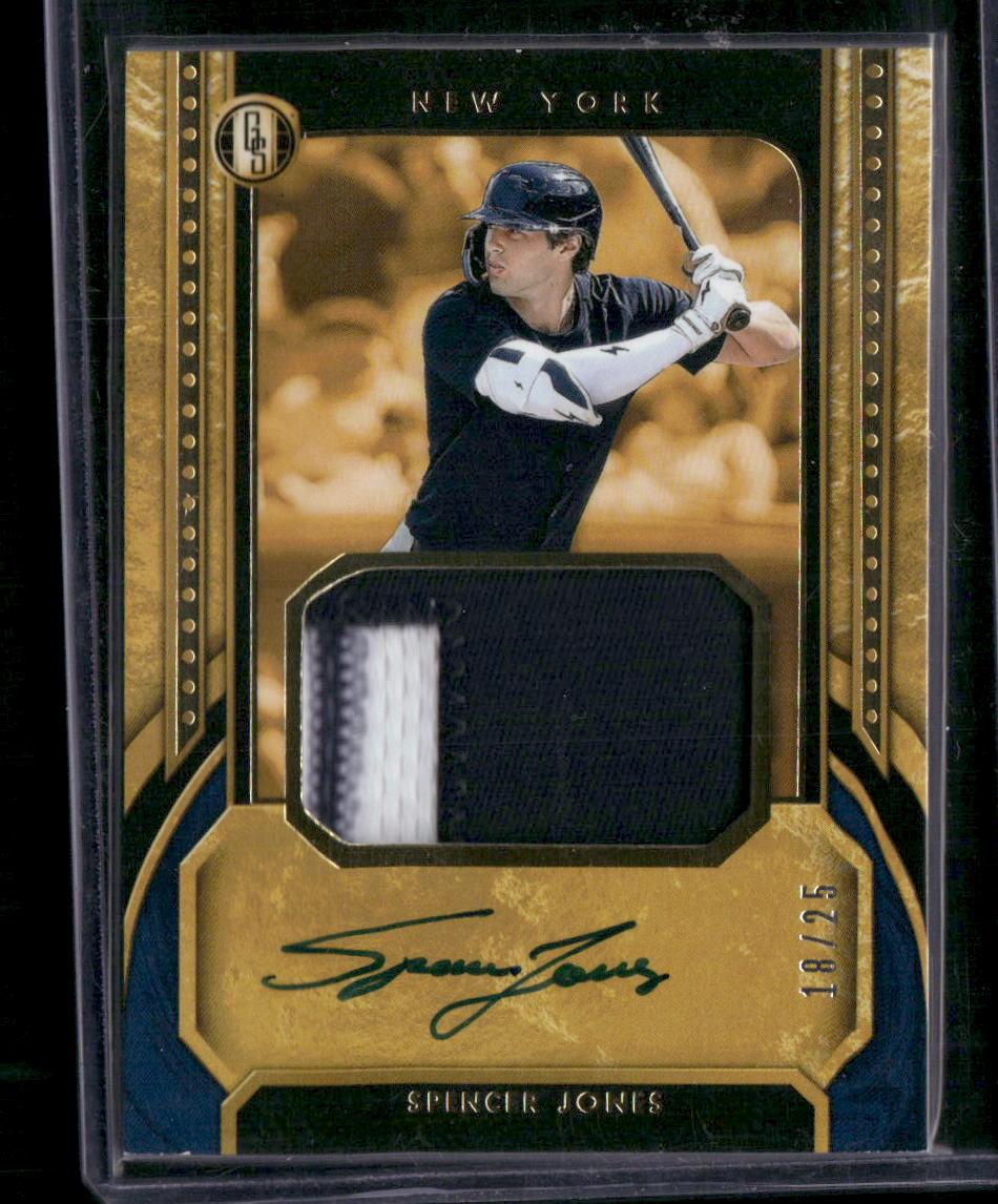 2026 Spencer Jones Gold Standard Patch Auto Gold #/25