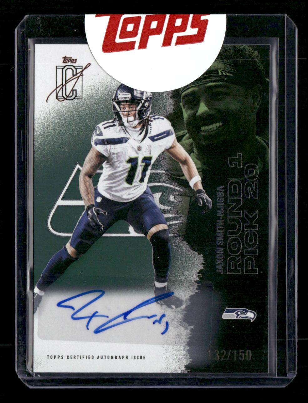 2025 Topps Signature Class #46 Jaxon Smith-Njigba Autographs Green #/150