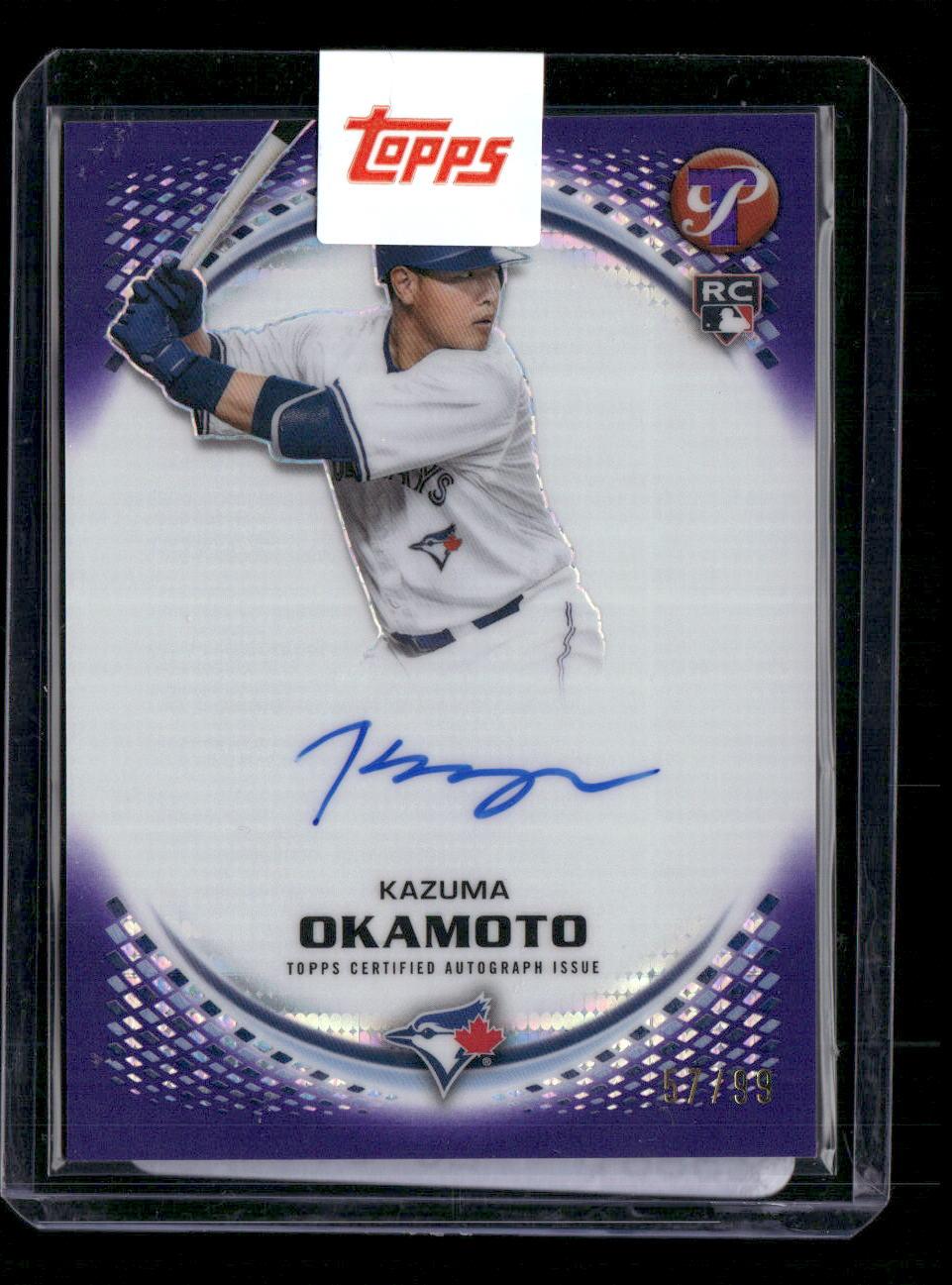 2026 Topps Pristine Kazuma Okamoto Purple Pulsar Auto #/99