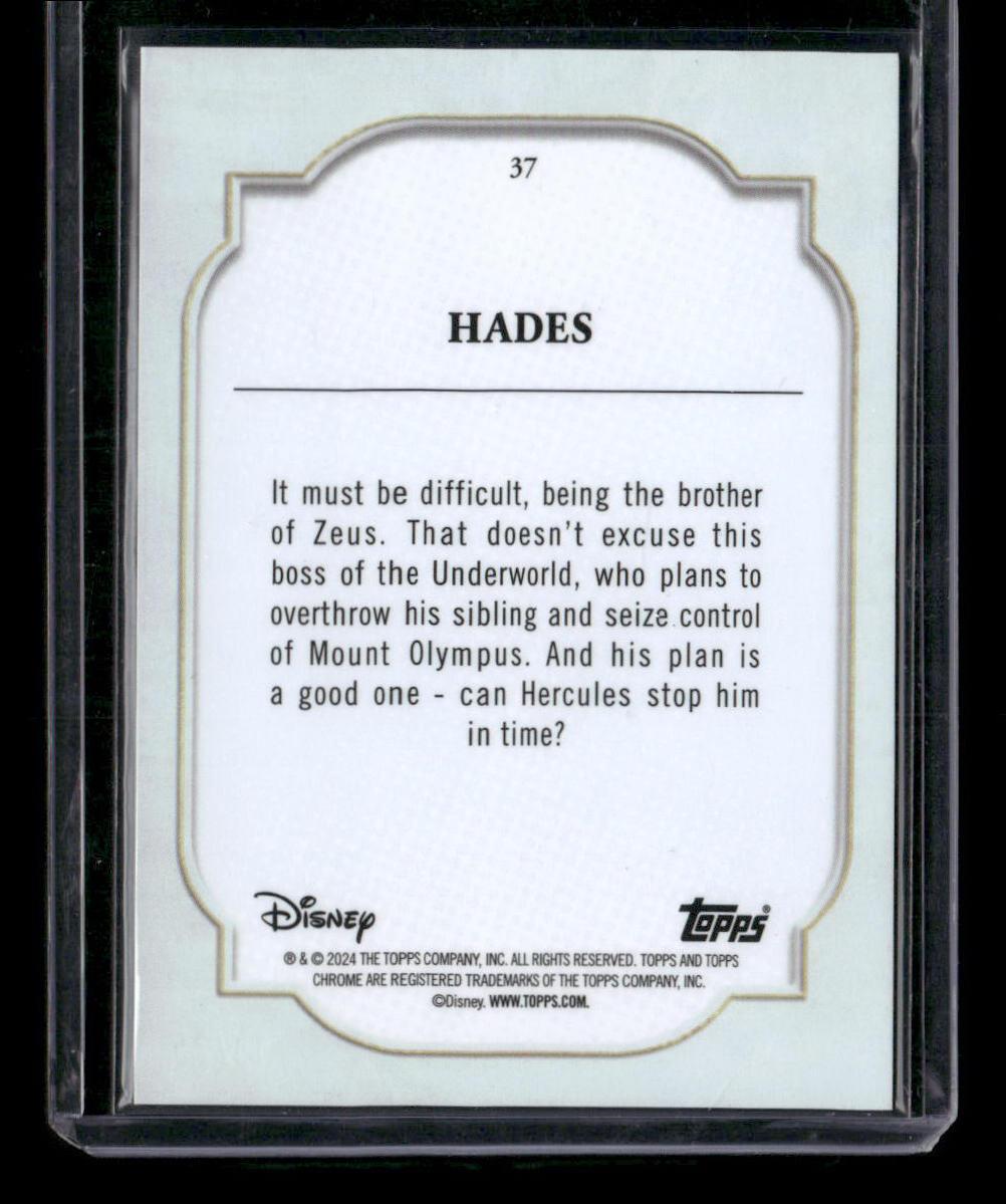 2024 Topps Chrome Sapphire Disney Hades Orange Refractor #/25