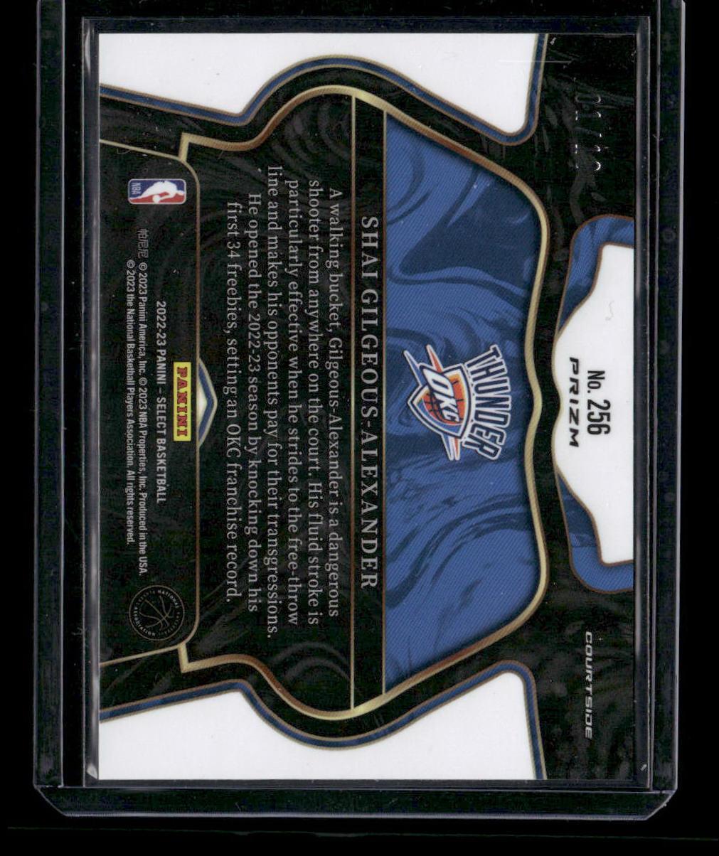 2022-23 Panini Select #256 Shai Gilgeous-Alexander Gold Flash Prizm #1/10