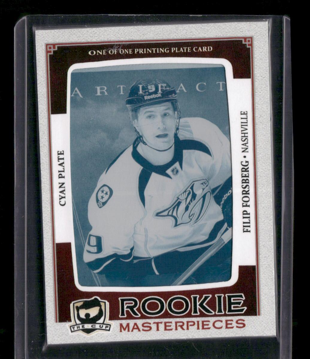 2013 Upper Deck The Cup #A-166 Filip Forsberg Printing Plates Artifacts Cyan #/1