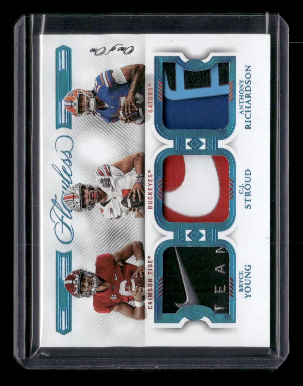 2023 Flawless Collegiate Young / Stroud / Richardson Legacy Patches Platinum #/1