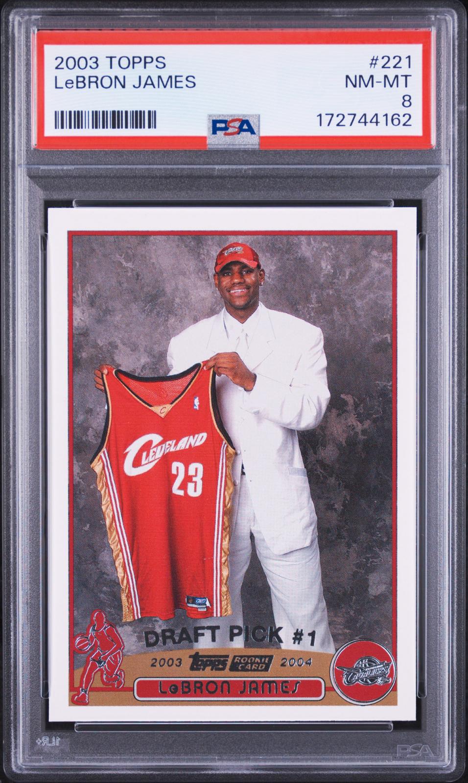 2003 Topps #221 Lebron James PSA 8