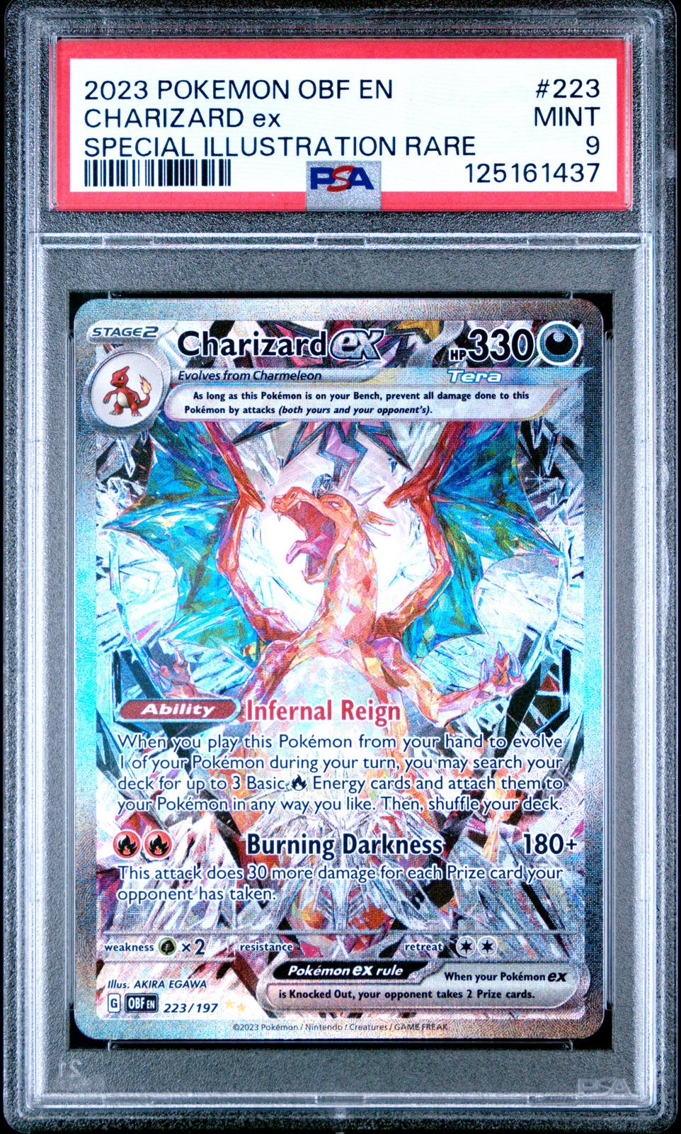 2023 Pokemon Obf En-Obsidian Flames #223 Charizard Ex PSA 9