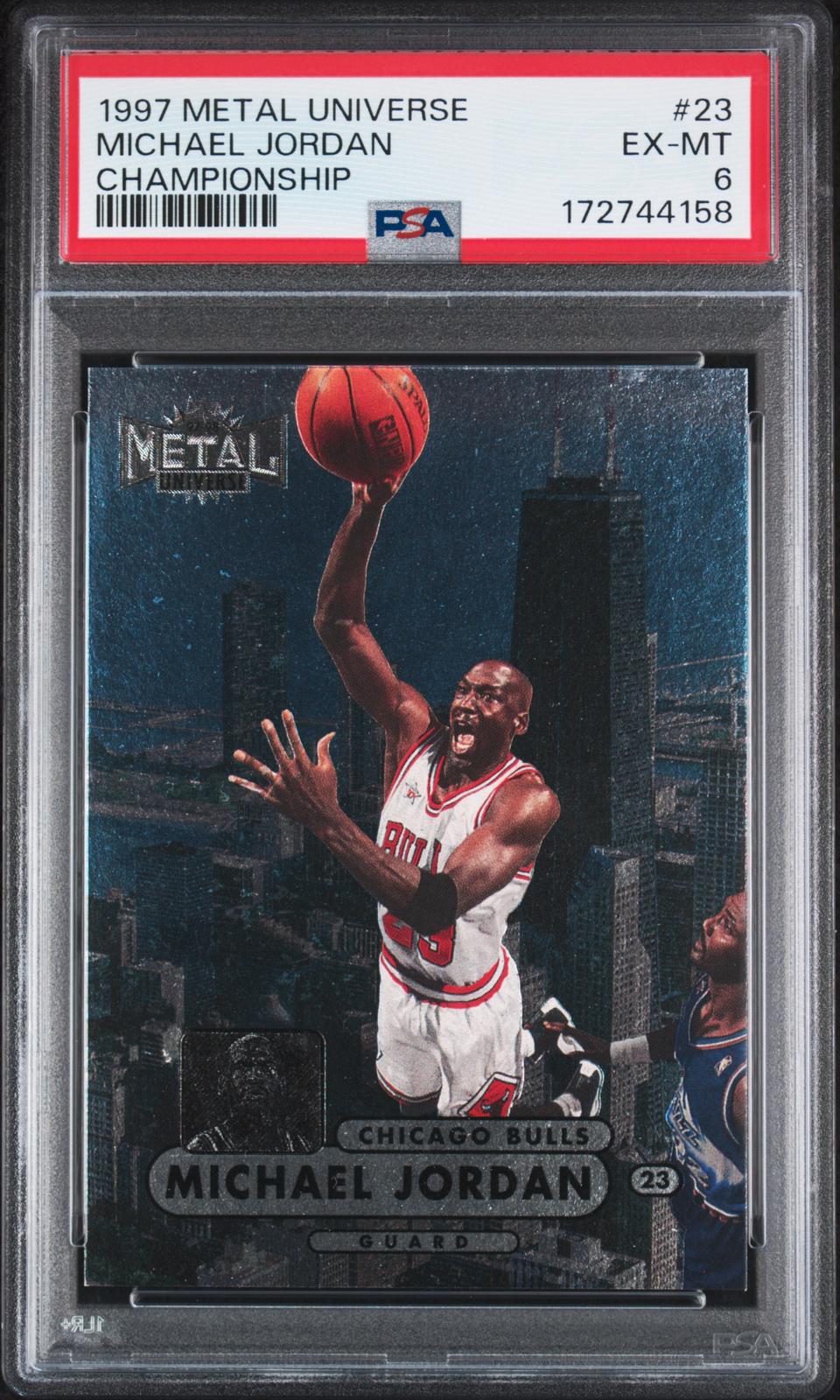 1997 Metal Universe Championship #23 Michael Jordan Championship PSA 6