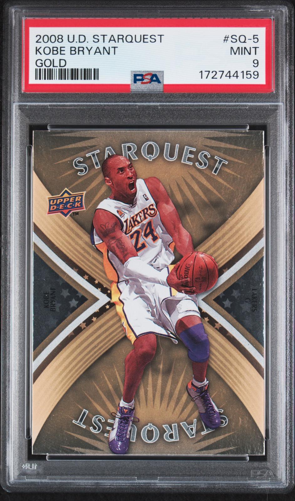 2008 Upper Deck Starquest #SQ-5 Kobe Bryant Gold PSA 9