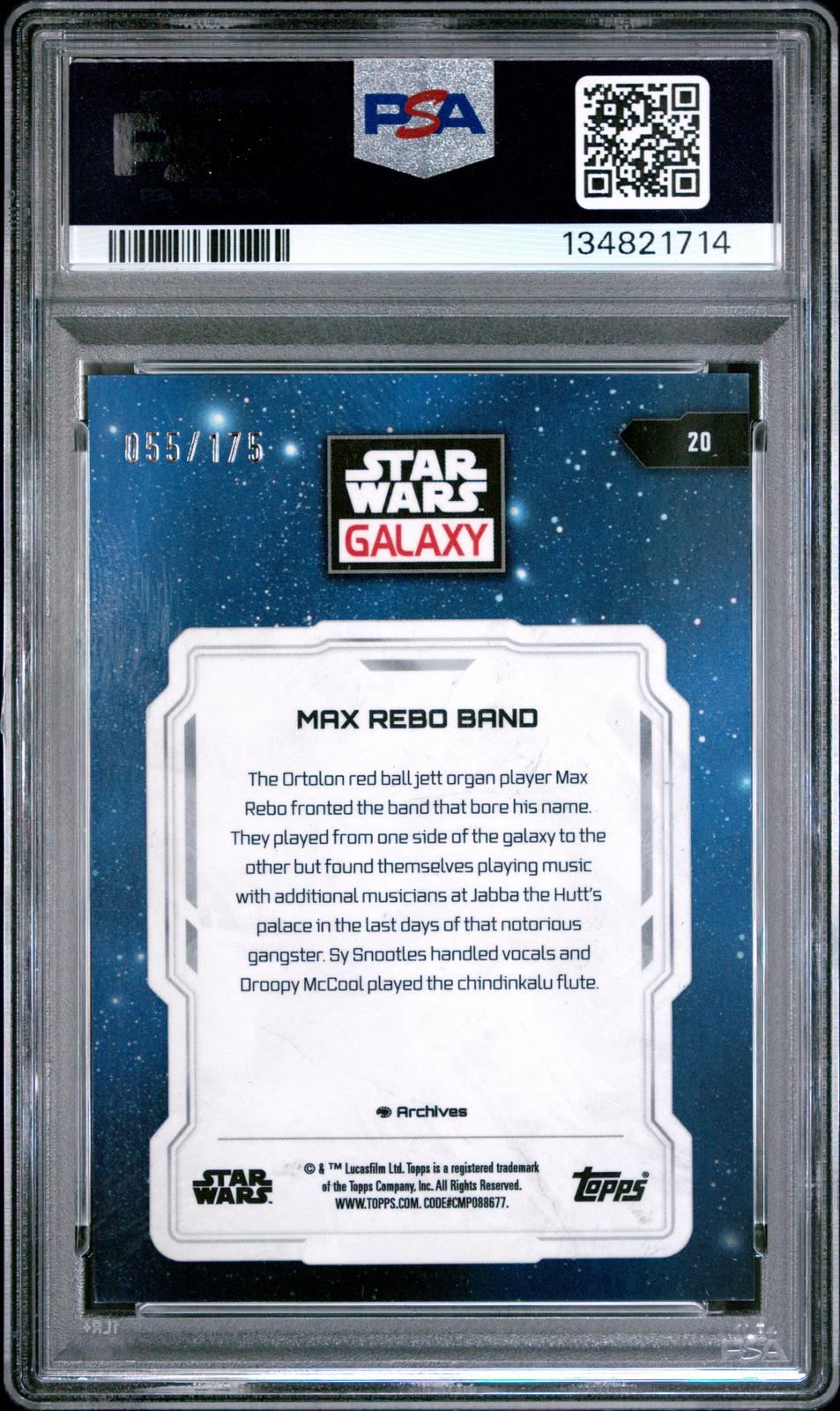 2024 Topps Chrome Star Wars Galaxy #20 Max Rebo Band Aqua Lava PSA 10