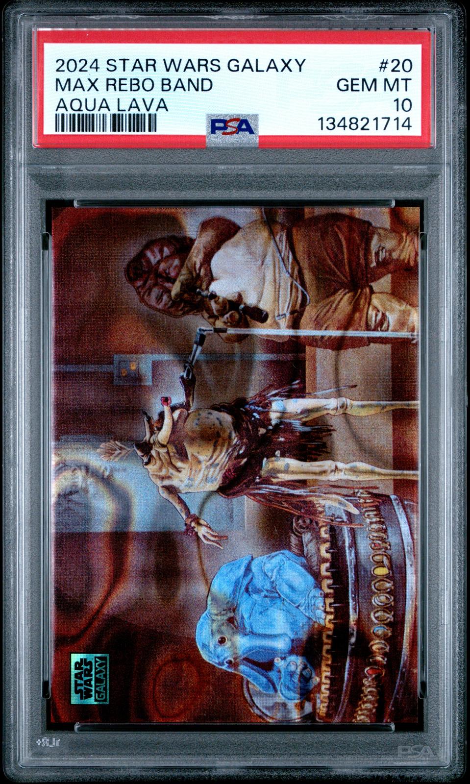 2024 Topps Chrome Star Wars Galaxy #20 Max Rebo Band Aqua Lava PSA 10
